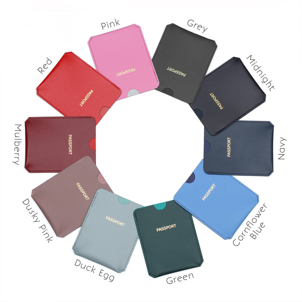 Personalised Leather Embossed Passport Holder By Hurleyburley