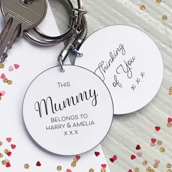 This Mum Belongs To Personalised Keyring, 2 of 3