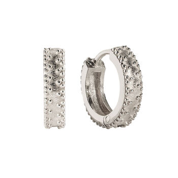 Rania Silver Huggie Hoops, 4 of 7