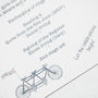 Bicycle Made For Two Wedding Stationery, thumbnail 9 of 9