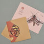 Handmade Greeting Card Privet Hawk Moth, Recycled Card, thumbnail 5 of 6