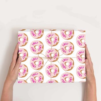 Personalised Ring Donut Wrapping Paper, 2 of 5