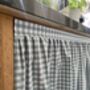 Velcro Sink Skirt, Bespoke Stripy Cabinet Curtain, Duck Egg Cupboard Curtain, thumbnail 5 of 6