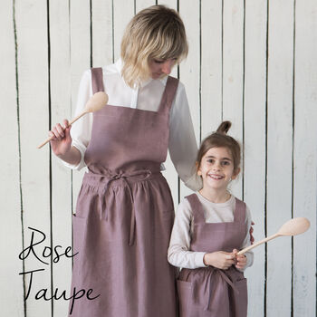 Personalized Linen Pinafore Apron For Kids, 12 of 12