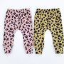 Dusty Pink “Leopard Spot” Organic Cotton Leggings, thumbnail 8 of 8