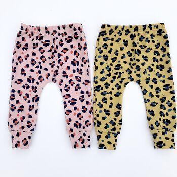 Dusty Pink “Leopard Spot” Organic Cotton Leggings, 8 of 8