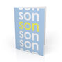 'Son' Birthday Card Modern Typography, thumbnail 3 of 3