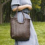 Weaving Leather Handbag, thumbnail 3 of 8