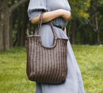 Weaving Leather Handbag, 3 of 8