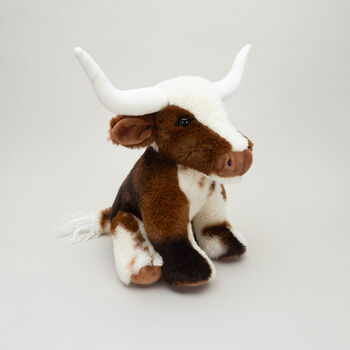 Texas Longhorn Highland Cow Medium 23cm Plush Soft Toy, 3 of 7