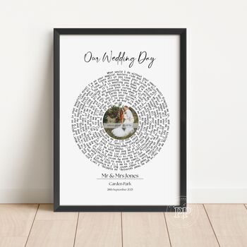 Personalised Lyric Print, First Anniversary Gift, 2 of 4