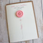 Personalised New Baby Cute As A Button Card, thumbnail 1 of 5