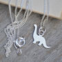 Dinosaur Necklace In Sterling Silver, thumbnail 2 of 4