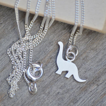 Dinosaur Necklace In Sterling Silver, 2 of 4