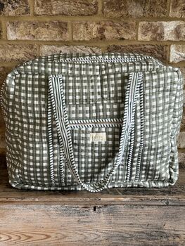 Hand Block Printed Extra Large Weekender Bag, 3 of 7