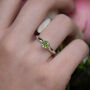 Solid Gold August Birthstone Peridot Ring, thumbnail 2 of 7