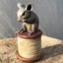 Mouse On Cotton Reel Figurine In Gift Pouch, thumbnail 2 of 3