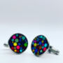 Cufflinks Disco Festive Sparkly Hand Made 16mm, thumbnail 2 of 10