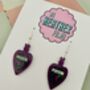 Poison Glitter Resin Earrings/ Gothic Jewellery Small Sparkly Poison Earrings / Vintage Apothecary Jewellery / Gift For Her Small Sparkly Villain Accessory, thumbnail 4 of 6