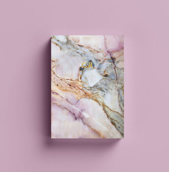 Personalised Custom Pink Grey White Marble A5 Notebook, 2 of 5
