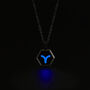 Aries Zodiac Glowing Pendant Necklace With Uv Keyring Torch, thumbnail 8 of 12
