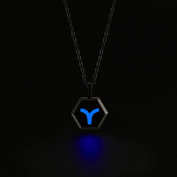 Aries Zodiac Glowing Pendant Necklace With Uv Keyring Torch, 8 of 12