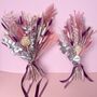 Mixed Shades Of Pink Christmas Dried Flower Arrangement, thumbnail 1 of 9