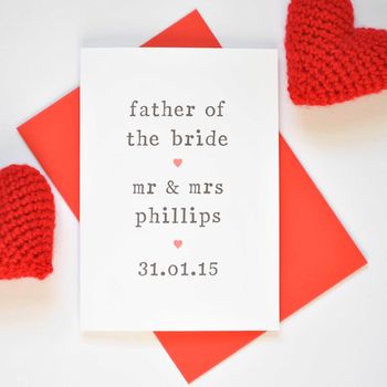 Personalised Parents Of The Bride Or Groom Card, 5 of 6