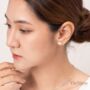 Enamel Bodhi Leaf Gold Vermeil, Sterling Silver Earrings, thumbnail 1 of 11