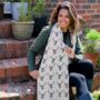 Stag Head Print Scarf In Personalised Gift Box, thumbnail 1 of 6