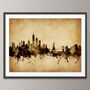New York Skyline Cityscape Vintage Art Print, thumbnail 3 of 5