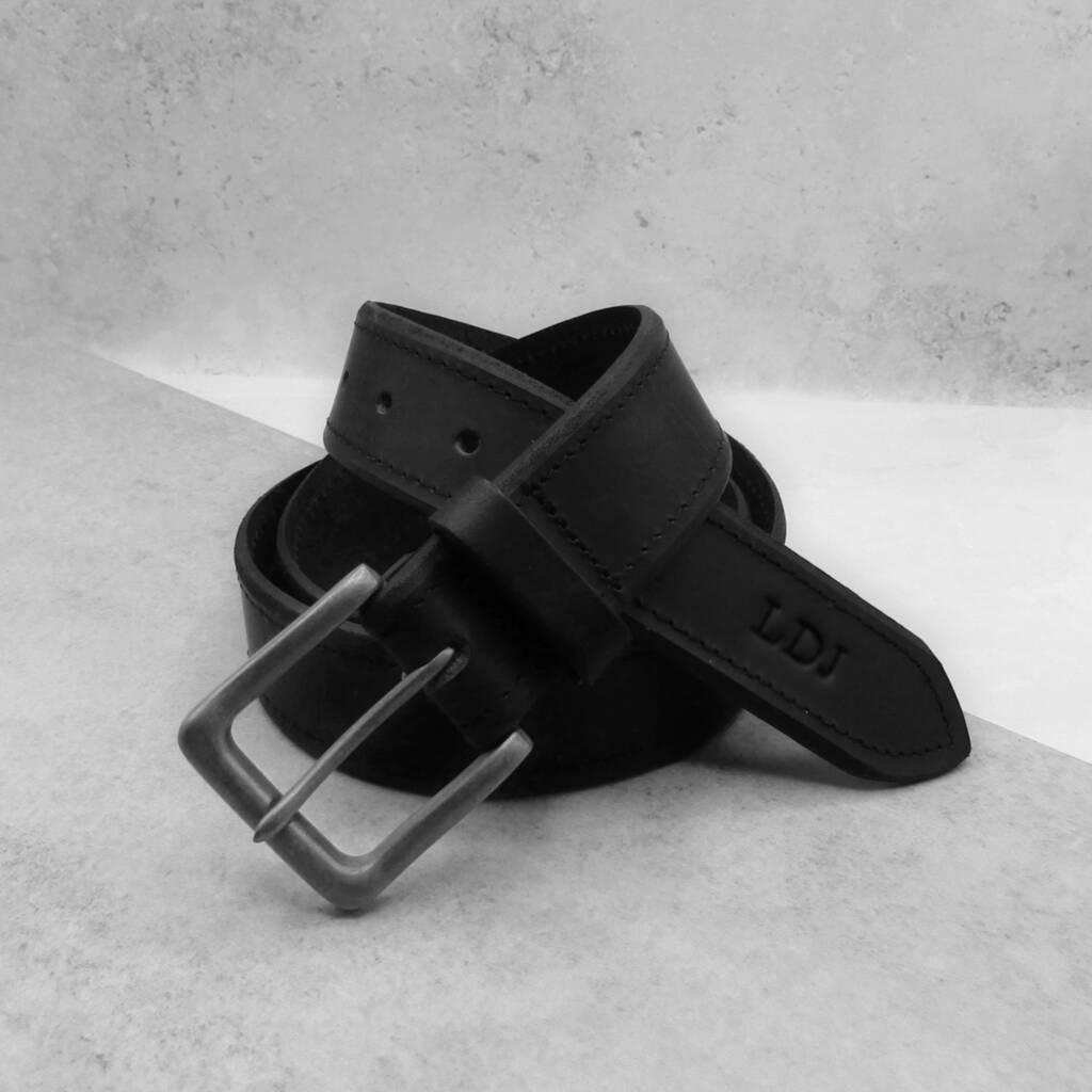 Personalised Thick Men's Leather Belt By PARKER&CO