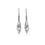 Riviera Drop Earrings With Blue Topaz And Pearl, thumbnail 3 of 6