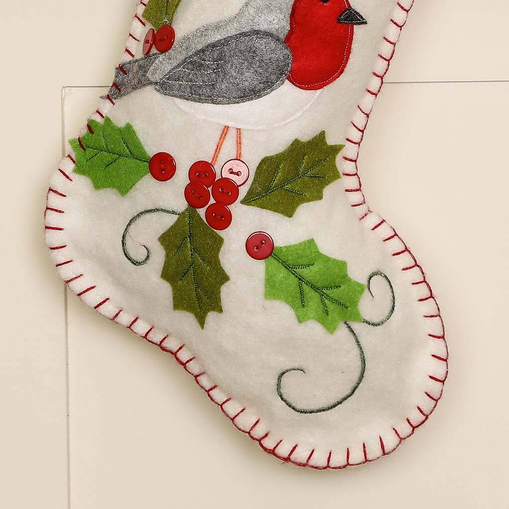 robin christmas stocking