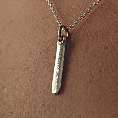 Ashes In Silver Ingot Memorial Necklace 
