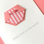 New Baby Boy Or Girl Stripe Nappy Card, thumbnail 9 of 12