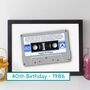 40th Birthday Print Songs On The Day You Were Born 1986, thumbnail 1 of 12