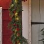Pre Lit Red Berry Christmas Garland, thumbnail 6 of 9