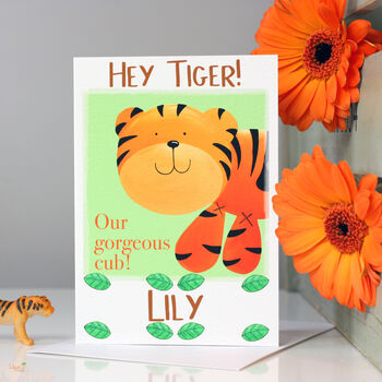 Personalised Hey Tiger! Any Occasion Card, 2 of 9