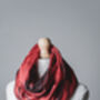 100% Mulberry Silk Scarf, Red And Black, thumbnail 2 of 6