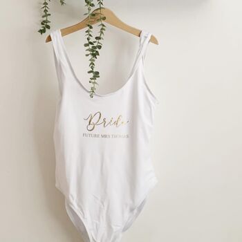 Personalised Bride To Be Swimsuit, 4 of 5