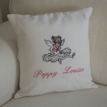 Personalised Cushion With Seated Ballerina Motif, 2 of 2