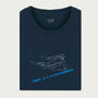 Ski Racer Two Navy Organic T Shirt, thumbnail 2 of 6