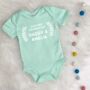 Personalised Our First Fathers Day Babygrow, thumbnail 6 of 9