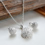 Sterling Silver Cluster Necklace, thumbnail 4 of 7