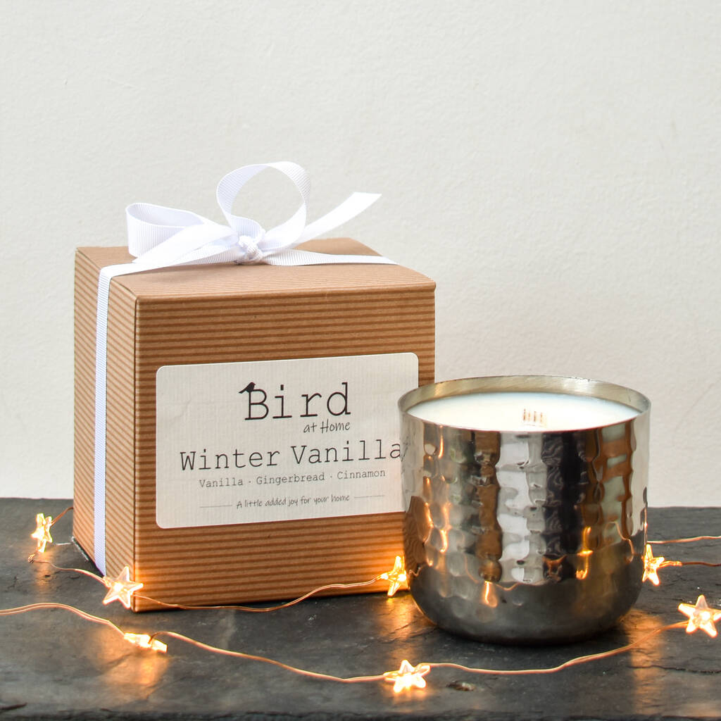 Winter Vanilla Luxury Christmas Candle By Bird at Home