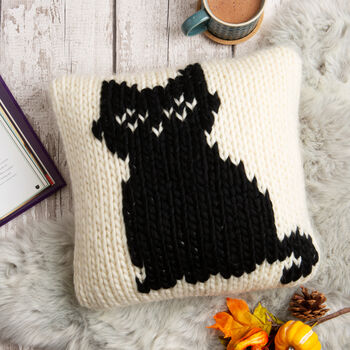 Halloween Cushion Cover Knitting Kit Four Spooky Designs, 3 of 10