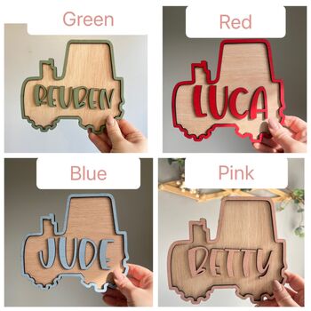 Tractor Name Sign For Kids Bedroom Decoration Farm Theme, 8 of 8