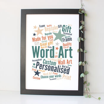 Personalised Word Art Print 'Any Words', 10 of 12