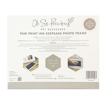 Paw Print Ink Keepsake Photo Frame Kit, 7 of 8